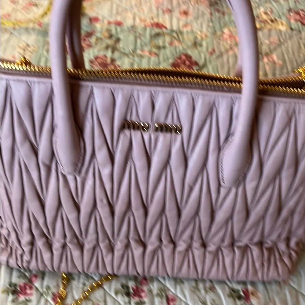 MIU MIU PINK QUILTED BAG EUC - Picture 2 of 16